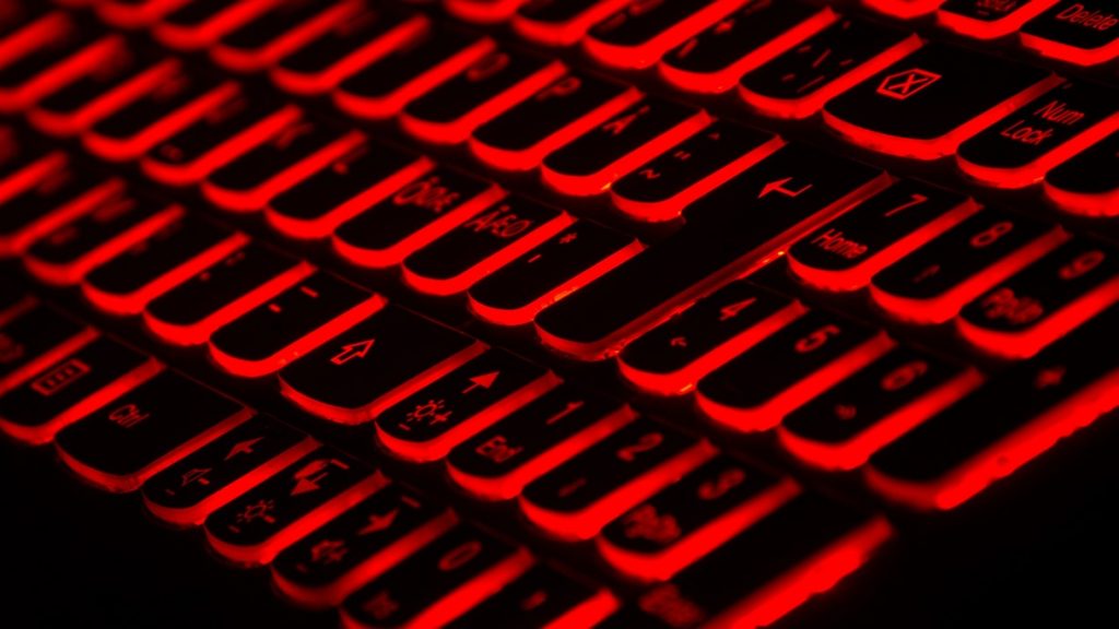 red LED keyboard